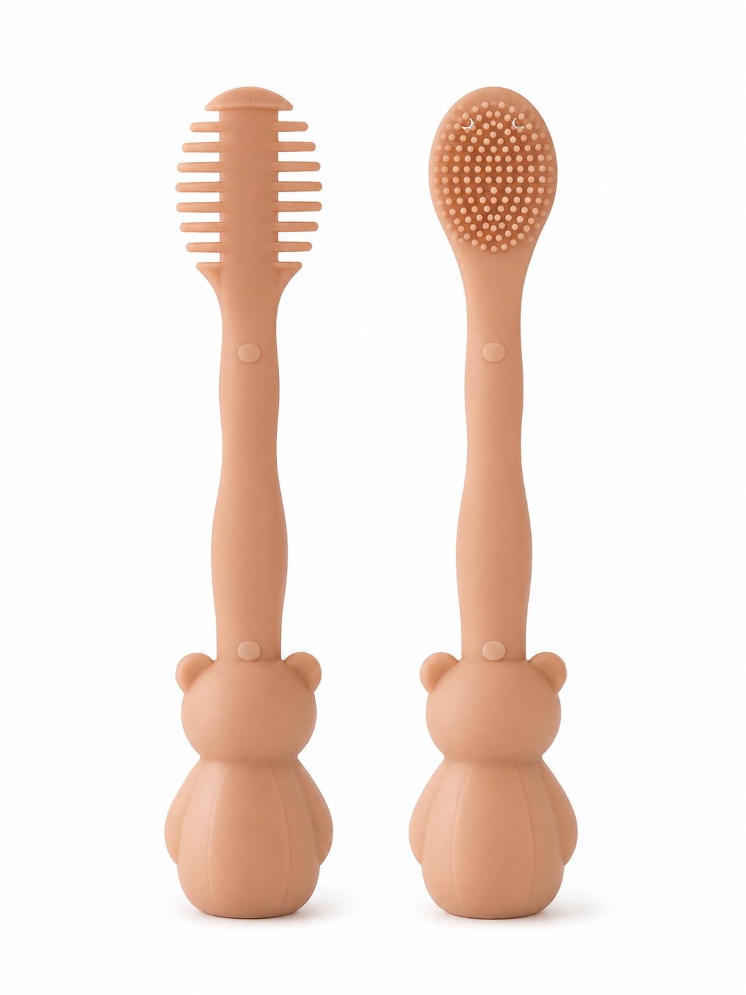 Minitutu Baby Tongue Cleaner & Silicone Toothbrush Set CB268 – 2 Pieces, 0+ Months